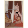 Erotic Study: 2 Natural French Nudes Posing Together (Vintage Photo ~1980s)