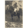 WW1: 2 German Soldier On Horse (Vintage RPPC 1910s)