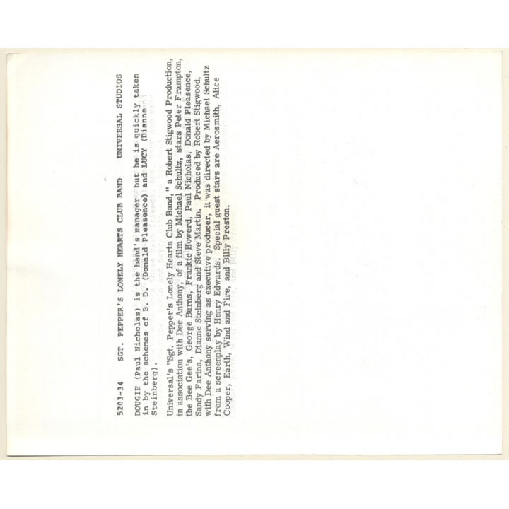 Paul Nicholas / Donald Pleasance / Dianne Steinberg: Sgt. Pepper's Lonely Hearts Club Band / Movie Still (Vintage Photo 1978)