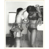 Erotic Study: Semi Nude Interracial Couple*2 / Undressing - Lesbian INT (Vintage Photo KORENJAK 1970s/1980s)