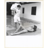 Erotic Study: 2 Nude Girlfriends At Edge Of Swimming Pool / Lesbian INT (Vintage Photo KORENJAK 1970s/1980s)
