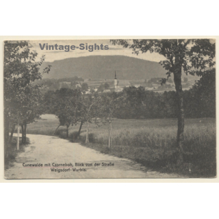 Cunewalde / Germany: Straße Weigsdorf-Wurbis - Czorneboh (Vintage PC 1918)
