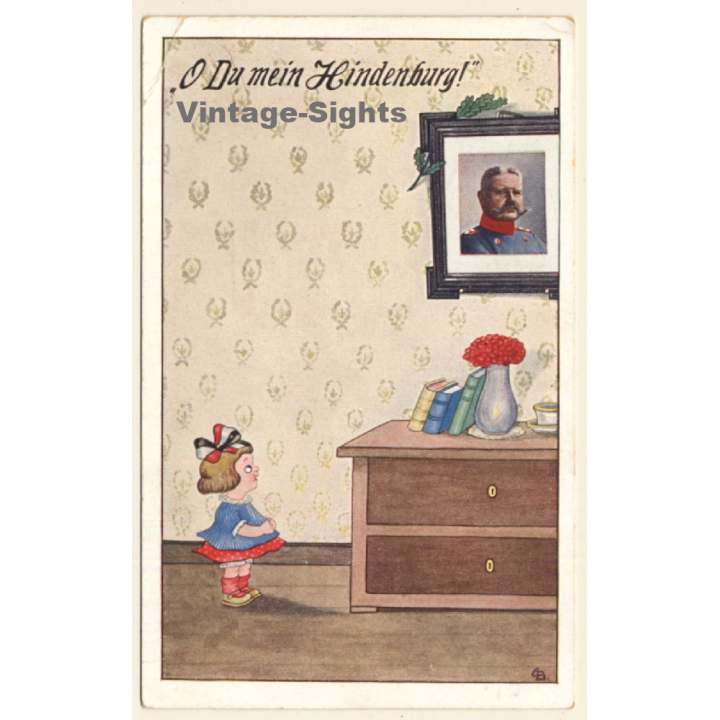 Carl Diehl: O Du Mein Hindenburg / Patriotism - Funny (Vintage PC 1915)