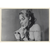 Nude Blonde With Chain Collar & Handcuffs / BDSM (2nd Gen. Photo 1960s)