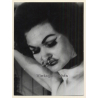 Close-up: Darkhaired Maid With Big Nose Ring / Make-up - BDSM (2nd Gen. Photo 1960s)