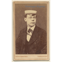 Bauer-Kornacher / Schweinfurt: Junger Mann einer Studentenverbindung (Vintage CDV / Carte De Visite ~1880s/1890s)