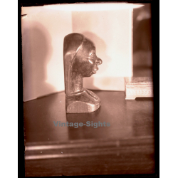 Lefèbvre: Sujet Congo / Tribal Sculptures (8 Vintage Glass Plates ~1910s/1920s)