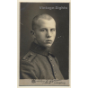 K.Braun / Ludwigsburg: Handsome Young Soldier Fred Baer in Uniform (Vintage CDV / Carte De Visite 1915)