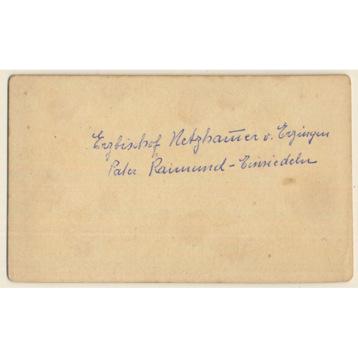 Erzbischof von Bukarest - Pater Raimund Netzhammer - Kloster Einsiedeln (Vintage CDV / Carte De Visite ~1880s/1890s)