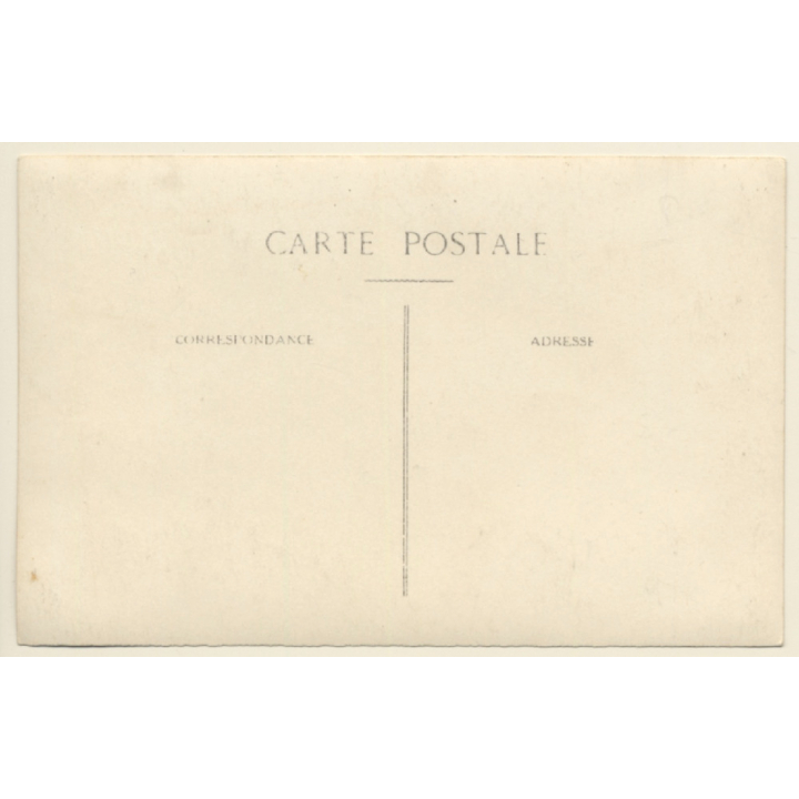 Large Family With Teddy Bear / Binoculars (Vintage RPPC ~1910s)