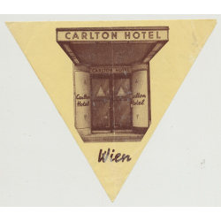 Carlton Hotel - Wien Vienna / Austria (Vintage Luggae Label)