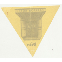 Carlton Hotel - Wien Vienna / Austria (Vintage Luggae Label)