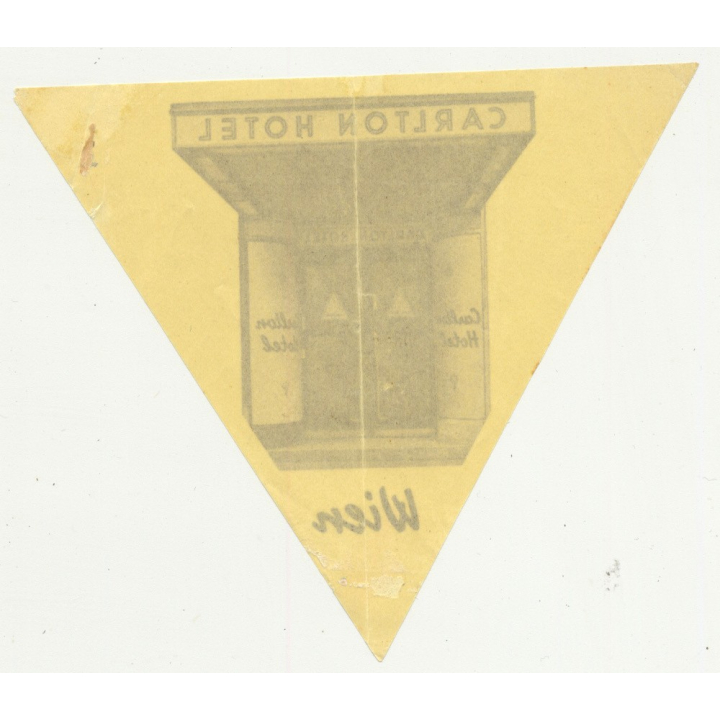 Carlton Hotel - Wien Vienna / Austria (Vintage Luggae Label)