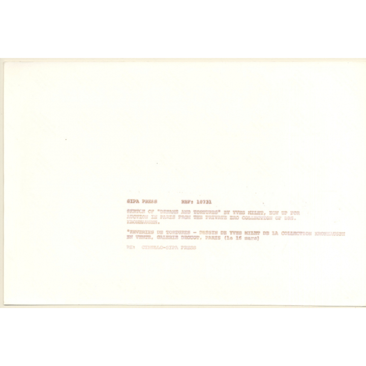 Yves Milet (1934-2022): Dreams And Tortures / Erotic Art - BDSM (Vintage Press Photo KORENJAK 1970s)