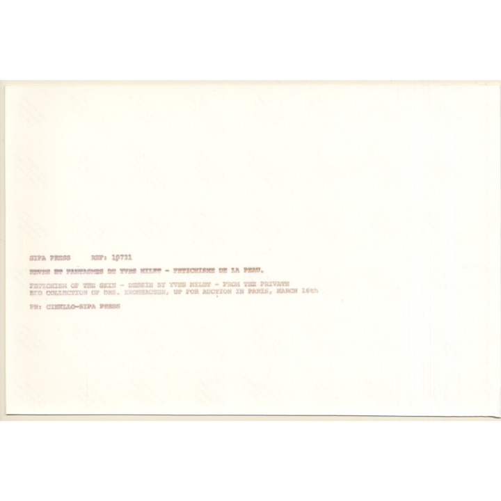 Yves Milet (1934-2022): Fetichism Of The Skin / Erotic Art - BDSM (Vintage Press Photo KORENJAK 1970s)