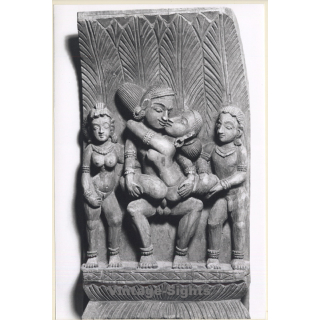 Kronhausen Erotic Collection: Wooden Indian Sculpture 18th Century (Vintage Press Photo KORENJAK 1970s/1980s)