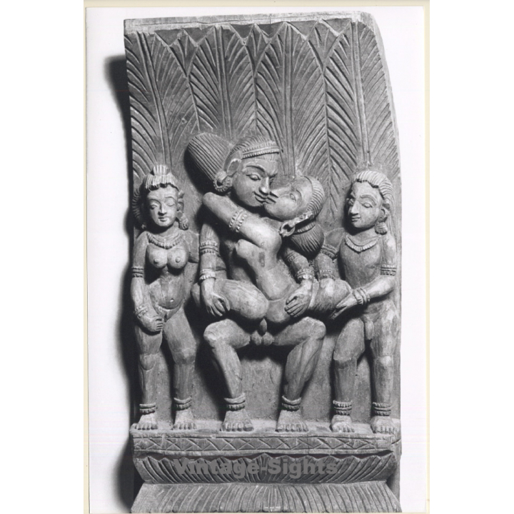 Kronhausen Erotic Collection: Wooden Indian Sculpture 18th Century (Vintage Press Photo KORENJAK 1970s/1980s)