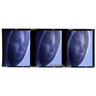 Portrait Of Pretty Woman With Fencing Mask (3 Vintage Diapositives ~1970s)