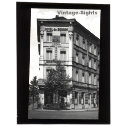 Anvers / Belgique: Hotel Du Square - Place Bolivar 1 - Gare Du Sud (Vintage Diapositive ~1920s/1930s)