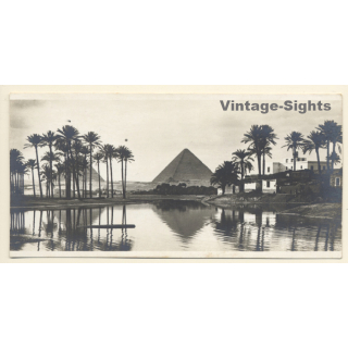 Egypt: Landscape Near The Pyramids (Vintage RPPC ~1910s/1920s)