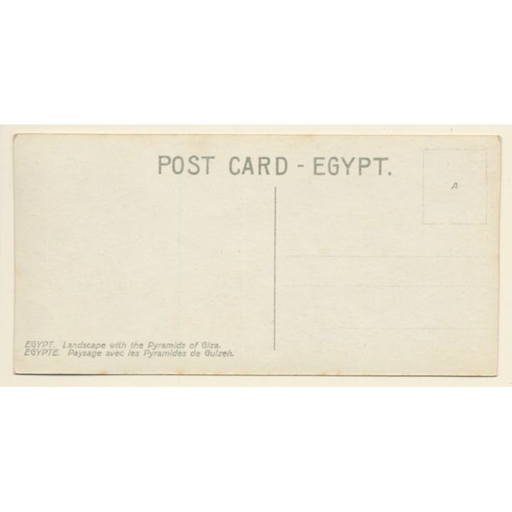 Egypt: Landscape With The Pyramids Of Giza (Vintage RPPC ~1910s/1920s)