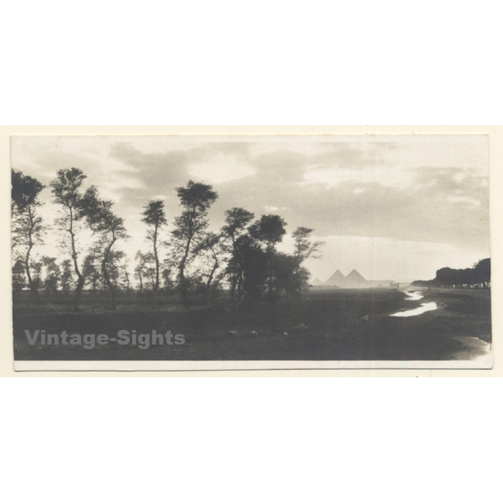 Egypt: Landscape - Pyramids - Desert (Vintage RPPC ~1910s/1920s)