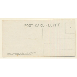 Egypt: Landscape On The Banks Of The Niles (Vintage RPPC ~1910s/1920s)