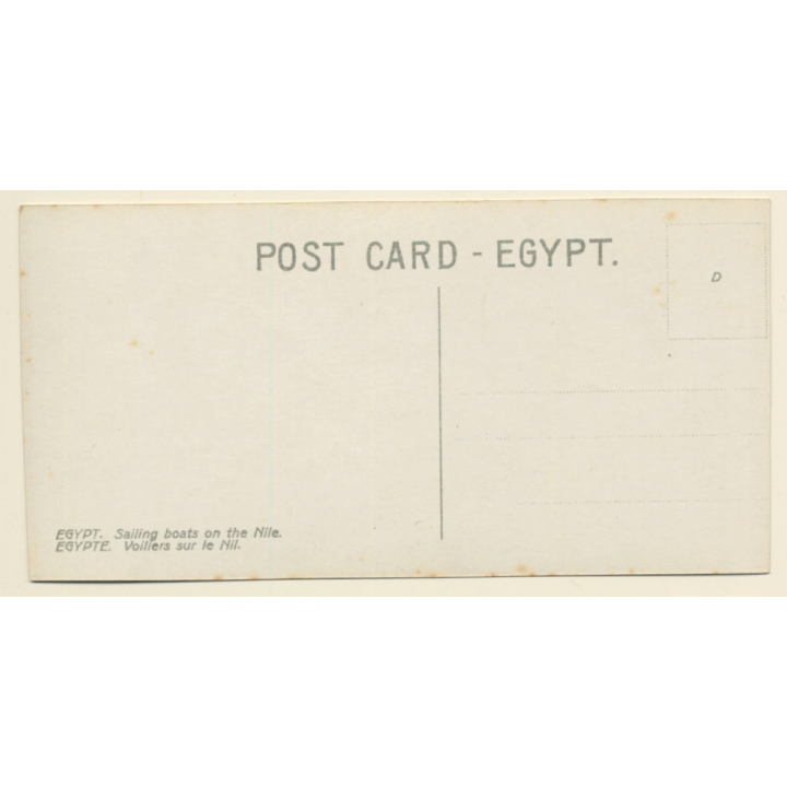 Egypt: Sailing Boats On The Nile (Vintage RPPC ~1910s/1920s)