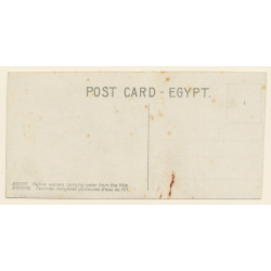 Egypt: Native Women Carrying Water From The Nile / Ethnic (Vintage RPPC ~1910s/1920s)