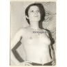 Erotic Study: Topless Shorthaired Woman / Hairy Armpits (Vintage Photo GDR ~1970s/1980s)