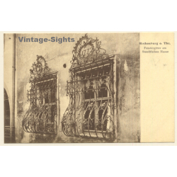 Rothenburg ob der Tauber: Fenstergitter Am Staudt'schen Hause (Vintage PC)