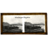 Nha Trang / Vietnam: Wood Logs On Beach - Native With 2 Baskets (Vintage Stereo Glass Plate ~1920s/1930s)
