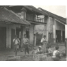 Nong Seng / Laos: Poor Native Street Dealers / Street View (Vintage Stereo Glass Plate ~1920s/1930s)