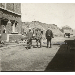 Gilly / Belgium: Charbonnages Du Trieu Kaisin *2 (Vintage Stereo Glass Plate ~1910s/1920s)