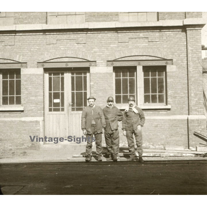 Gilly / Belgium: Charbonnages Du Trieu Kaisin *3 (Vintage Stereo Glass Plate ~1910s/1920s)