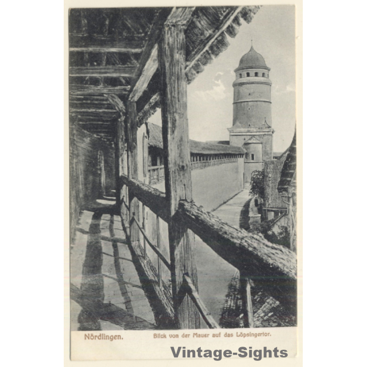 Nördlingen / Germany: Blick Von Der Mauer Auf Löpsingertor (Vintage PC ~1910s)
