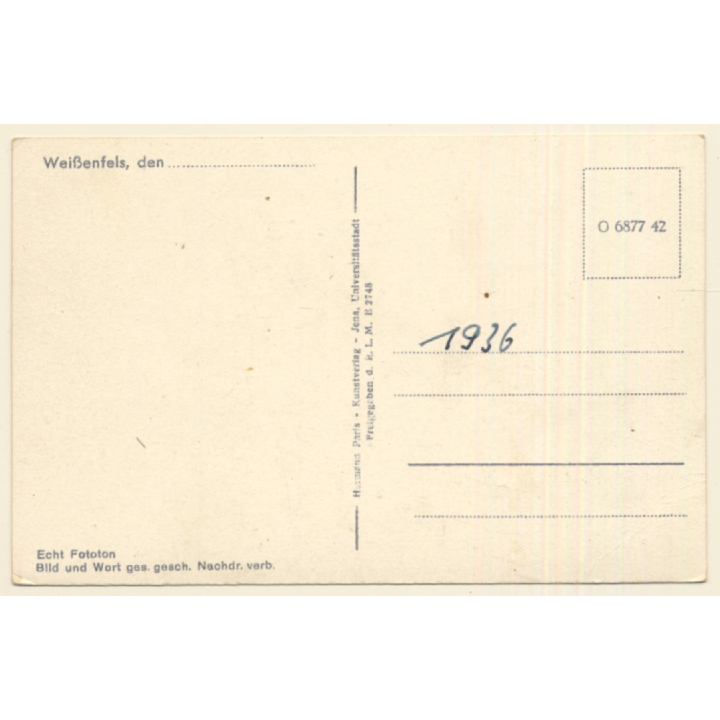 Weißenfels a.d. Saale: Blick Von Der Sternwarte (Vintage PC 1936)