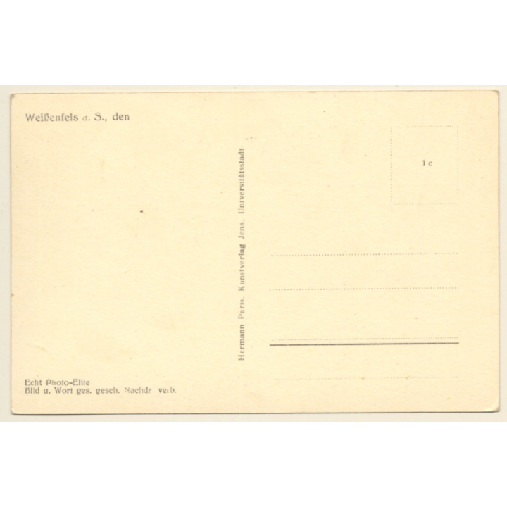 Weißenfels a.d. Saale: Durchblick Auf Schloss Augustusburg (Vintage RPPC)