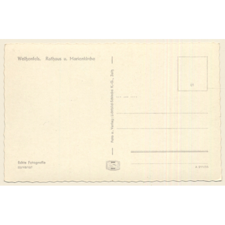 Weißenfels a.d. Saale: Rathaus und Marienkirche (Vintage RPPC)