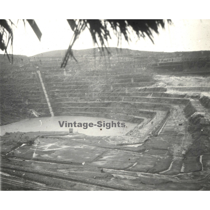 Vietnam: Houillère de Hong Hai / Coal Mine (Vintage Stereo Glass Plate ~1920s/1930s)