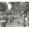 Laos: Indigenous Native Tribal Members / Drum (Vintage Stereo Glass Plate ~1920s/1930s)