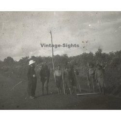 Indochina: Missionary Father Detry & Indigenous / Ethnic (Vintage Stereo Glass Plate ~1920s/1930s)