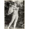 Erotic Study: Natural Nude In Front Of Fence*1 (Vintage Photo GDR ~1970s/1980s)