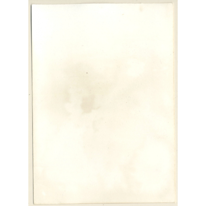 Erotic Study: Natural Nude With Bob Sitting / Flowered Blanket (Vintage Photo GDR ~1970s/1980s)