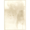 Erotic Study: Happy Natural Nude Standing / Curtains (Vintage Photo GDR ~1970s/1980s)