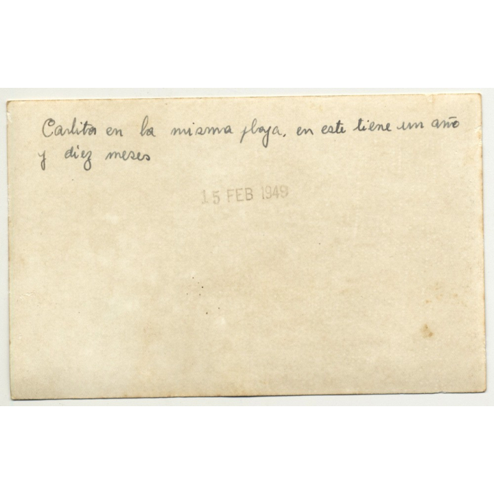 Foto Armen: Baby Boy At Playa Miramar - Buenos Aires (Vintage Photo PC 1949)