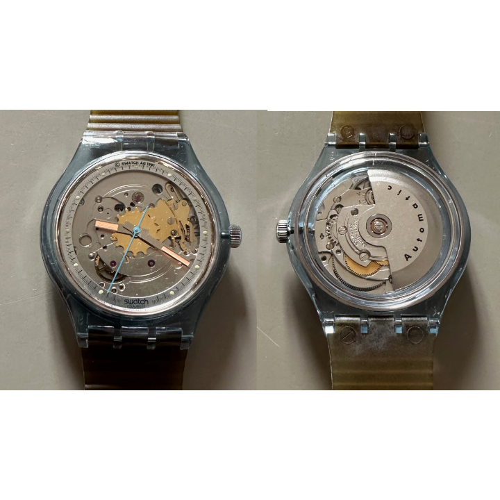 Swatch Automatic BLUE MATIC SAN 100 with Case (Vintage Watch 1991)
