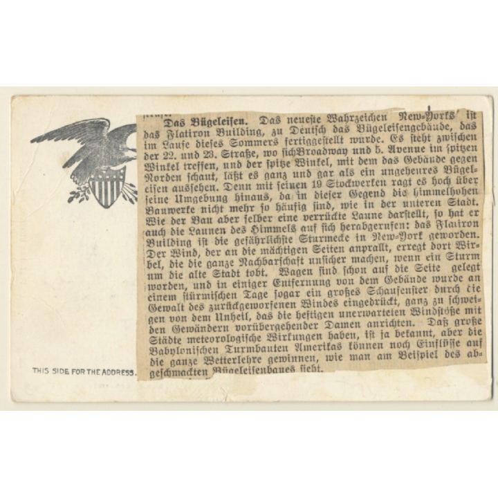 New York / USA: Flat Iron Building (Vintage PC 1900s)