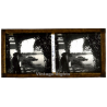 Hué / Vietnam: Missionary On Rivershore / Sampan (Vintage Stereo Glass Plate ~1920s/1930s)
