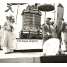 Indochina: Buddhist Ceremony *1 / Monks - Prayer Wheel (Vintage Glass Plate ~1920s/1930s)